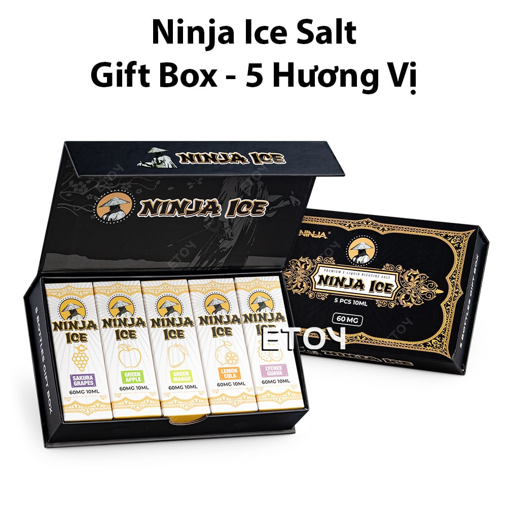 Ninja Ice Salt Gift Box Combo 5 Chai 10ml - Tinh Dầu Vape Pod Chính Hãng